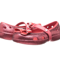 Crocs 卡骆驰 琦莉系列 16190 KEELEY FLAT BOW - K 儿童休闲鞋 红色