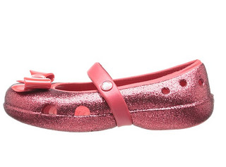 Crocs 卡骆驰 琦莉系列 16190 KEELEY FLAT BOW - K 儿童休闲鞋 红色