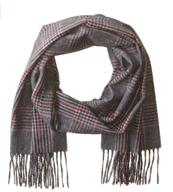 phenix Cashmere Glen Plaid 男士羊绒围巾