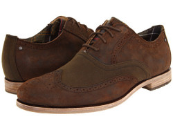 ROCKPORT 乐步 Barbour Wing Tip 男士休闲皮鞋