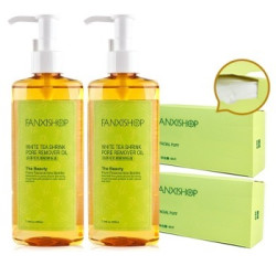 FANXISHOP 凡茜 白茶卸妆油200ml*2+化妆棉60片*2