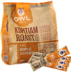 OWL 猫头鹰 炭烧系列 三合一速溶咖啡 奶味 500g(25条) *3件
