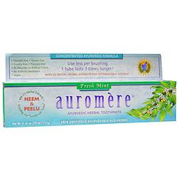 auromere 阿育吠陀 草药牙膏 薄荷味 117g