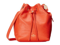 COACH 蔻驰 Matte Soft Grain Turnlock Tie 女款水桶包