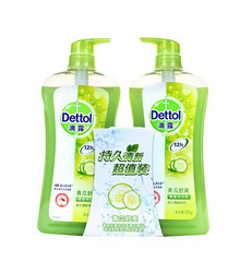 滴露(Dettol)青瓜舒爽沐浴露935克+935克持久留香家庭装男女学生通用量贩装滋润清爽沐浴乳液