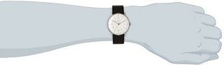 JUNGHANS 荣汉斯 MAX BILL系列 027/3500.00 男款机械表 38mm 白色 黑色 皮革