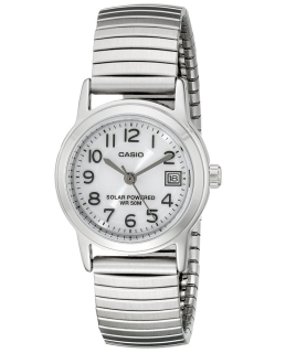 CASIO 卡西欧 Easy-To-Read LTP-S100E-7BVCF 太阳能不锈钢 女士石英腕表