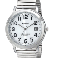 CASIO 卡西欧 MTP-S100E-7BVCF Easy-To-Read 太阳能不锈钢 男士石英腕表