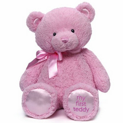 GUND My First Teddy Bear Baby Stuffed Animal 泰迪熊（18寸、粉色）