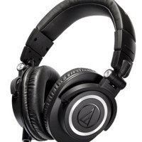 audio-technica 铁三角 ATH-M50x 封闭式头戴 专业监听耳机 开箱版