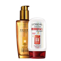 L'OREAL PARIS 巴黎欧莱雅 奇焕润发精油100ml+多效修复日间修护精华乳100ml