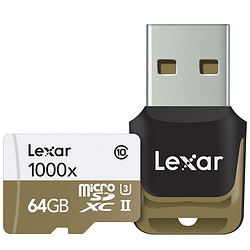 Lexar 雷克沙 1000x microSDXC UHS-II U3 TF存储卡 64GB