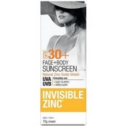 Invisible Zinc 面部身体防晒乳霜 SPF30+ 75g