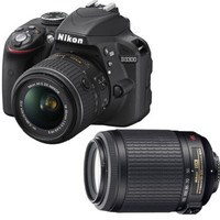 Nikon 尼康 D3300 双头单反套机（18-55mm、55-200mm）官翻版