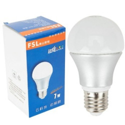 FSL 佛山照明 LED灯泡 7W E27暖白光炫银 2支*6组+LED灯泡 大螺口E27 2.8W暖白光 明珠*1个