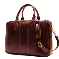 新补货：Floto Venezia Slim Brown Briefcase 复古男士公文包