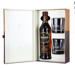 Glenfiddich 格兰菲迪 15年单一纯麦威士忌礼盒 700ml 赠定制酒杯
