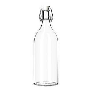IKEA 宜家 考肯 透明玻璃附塞瓶子