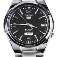 Seiko 精工 sekio5系列 SNK623K 男款机械表 黑色 银色