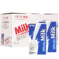 VIVA 韦沃 全脂纯牛奶 1L*6礼盒装
