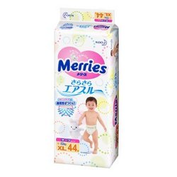 Merries 妙而舒 婴儿纸尿裤 加大号XL44片 