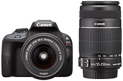 Canon 佳能 EOS Kiss X7（100D）双镜头单反套机（18-55/55-250mm）黑色