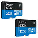 Lexar 雷克沙 633X U3 32GB 内存卡（两片装）