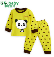 婴幼儿斑点熊猫印花圆领套装