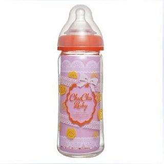 CHUCHU BABY 啾啾 可爱妈妈 宽口 玻璃奶瓶 240ml