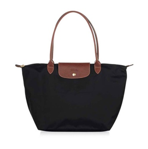 longchamp 珑骧 经典黑色le pliage水饺包 长柄中号1899