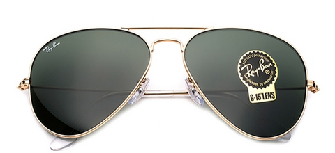 ray·ban 雷朋 金屬太陽眼鏡-金框墨綠片 orb3026-l2846/62