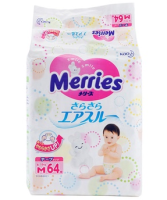 kao 花王 Merries 妙而舒 纸尿裤 M 64片