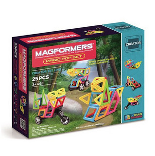 MAGFORMERS 麦格弗 Magic pop set 魔法套组 磁力建构片 25片装