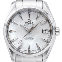 OMEGA 欧米茄 海马系列 Aqua Terra 231.10.39.21.55.001 男款机械表 38.5mm 白色 银色 精钢