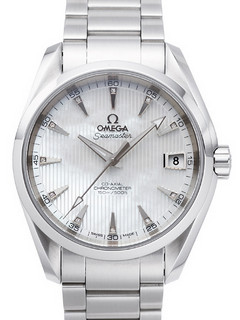 OMEGA 欧米茄 海马系列 Aqua Terra 231.10.39.21.55.001 男款机械表 38.5mm 白色 银色 精钢