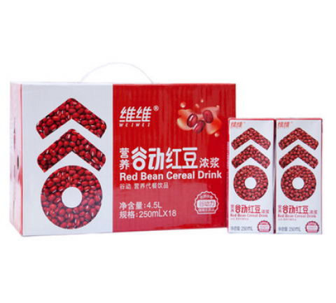 维维 谷动红豆浓浆 250ml*18盒