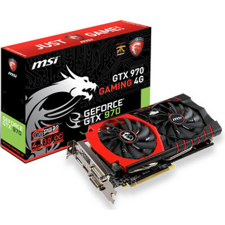 msi 微星 GTX 970 GAMING 4G 1140/7010Mhz 256 bits GDRR5 显卡