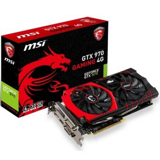 msi 微星 GTX 970 GAMING 4G 1140/7010Mhz 256 bits GDRR5 显卡