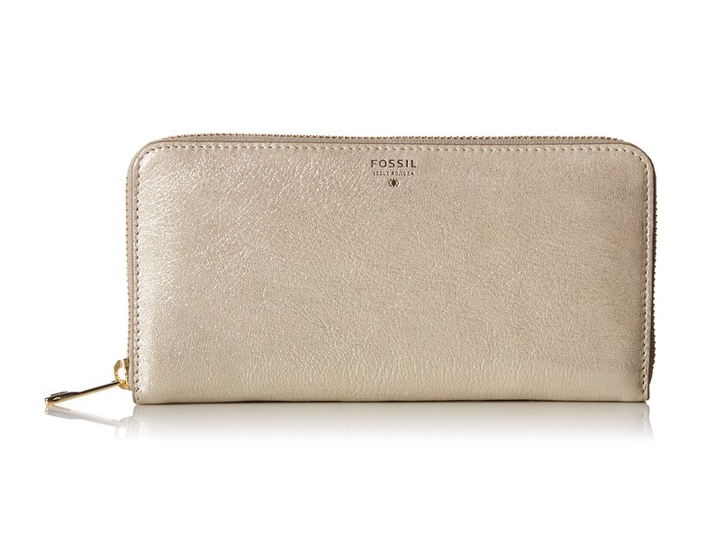 FOSSIL Sydney Zip Clutch 女士手拿包  Silver/Metallic