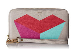 FOSSIL Sydney Zip Phone Wallet 女款钱包