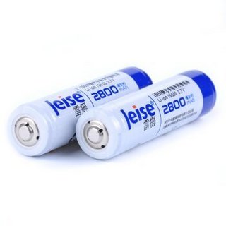 leise 雷摄 充电电池 18650锂电池大容量2800mAh 3.7V (2节装)  适用:强光手电筒/头灯/航模（不含充电器）