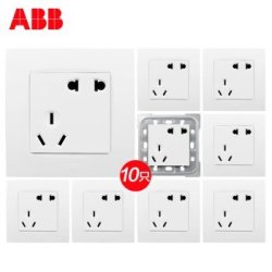 ABB 开关插座面板 10只装