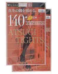 ATSUGI 厚木 TIGHTS系列 140D 发热连裤袜（2双装）