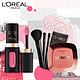 L'OREAL PARIS 巴黎欧莱雅 纷泽唇釉 绯粉玫瑰明星限量版 +赠品腮红+赠品化妆刷3件套