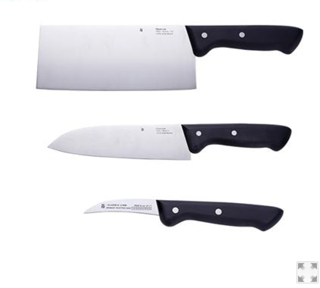 #本站首晒#WMF Classic Line系列厨房刀具三件套 开箱&简单使用