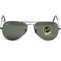 Ray·Ban 雷朋 飞行员系列 RB3025-W0879 58mm 枪色镜框绿色镜片中性太阳镜