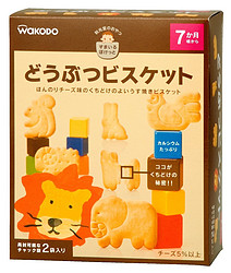wakodo 和光堂 高钙奶酪动物婴儿饼干 25g×2袋 4盒