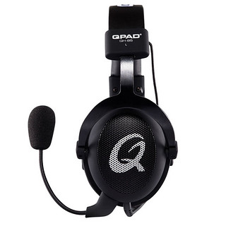 QPAD 酷倍达 QH-85 PRO 耳罩式头戴式有线耳机 黑色 3.5mm