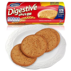 英国进口 麦维他(Mcvitie's)原味全麦粗粮酥性消化饼干 400g 早餐下午茶零食