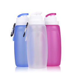 当当优品 便携式可折叠硅胶水壶  320ml